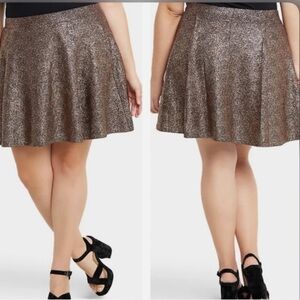 Torrid Shimmery Brown Skater Skirt